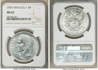 Republic 5 Bolivares 1929-(p) MS62 NGC, Philadelphia mint, KM-Y24.2. 

HID09801242017

© 2020 Heritage Auctions | All Rights Reserved