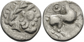 CELTIC, Eastern Celts. Skordoski in Syrmia. Circa 3rd-2nd century BC. Drachm (Silver, 16 mm, 1.76 g, 9 h), imitation of Philip II of Macedon, "Kugelwa...