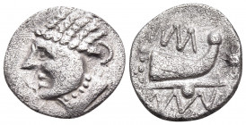 CELTIC, Lower Danube. Thrace. Scordisci or Maidi, Late 2nd - early 1st century BC. Triobol or Hemidrachm (Silver, 15 mm, 2.09 g, 9 h), imitating issue...
