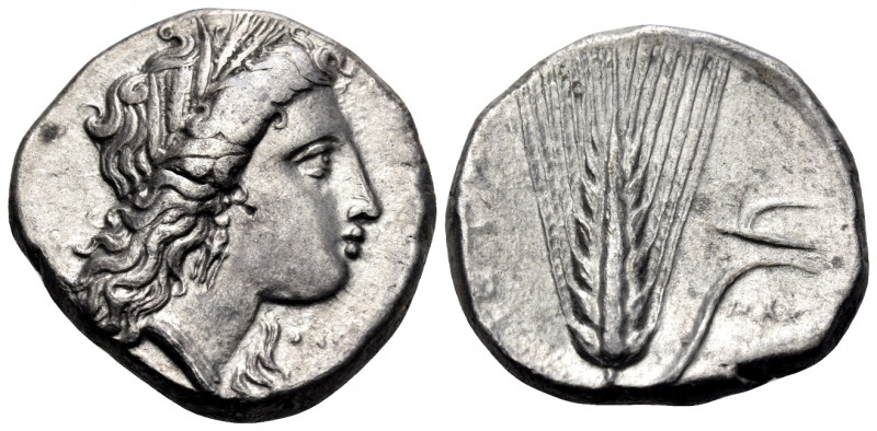 LUCANIA. Metapontum. Circa 330-290 BC. Didrachm or nomos (Silver, 19 mm, 7.90 g,...