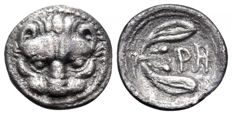 BRUTTIUM. Rhegion. Circa 420-415/410 BC. Litra (Silver, 11 mm, 0.74 g, 5 h). Lio...