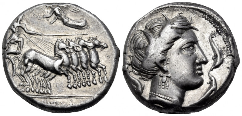 SICILY. Lilybaion (as ‘Cape of Melkart’). Circa 330-305 BC. Tetradrachm (Silver,...