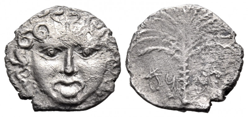 SICILY. Motya. Circa 405-397 BC. Litra (Silver, 12 mm, 0.79 g, 12 h). Gorgoneion...