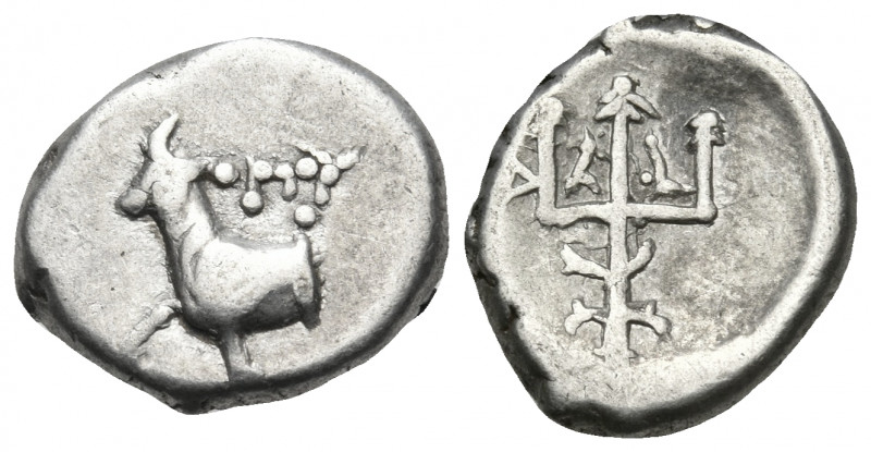 THRACE. Byzantion. Circa 387/6-340 BC. Hemidrachm (Silver, 12 mm, 2.10 g, 9 h). ...