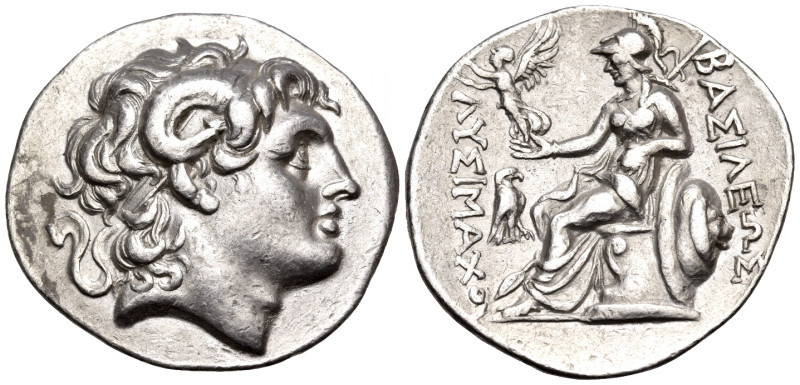 KINGS OF THRACE. Lysimachos, 305-281 BC. Tetradrachm (Silver, 30 mm, 16.74 g, 1 ...