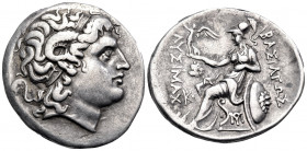 KINGS OF THRACE. Lysimachos, 305-281 BC. Tetradrachm (Silver, 30.5 mm, 16.97 g, 6 h), Lysimacheia, circa 270s. Diademed head of Alexander the Great to...
