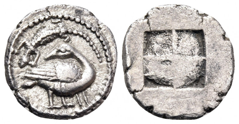 MACEDON. Eion. Circa 460-400 BC. Trihemiobol (Silver, 11.5 mm, 0.89 g). Goose st...