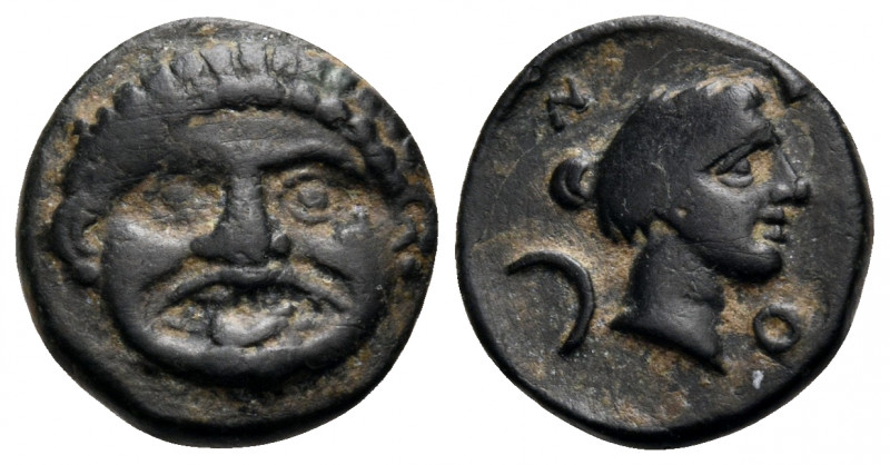 MACEDON. Neapolis. Circa 424-350 BC. Chalkous (Bronze, 11 mm, 1.18 g, 1 h). Faci...