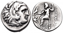 KINGS OF MACEDON. Alexander III ‘the Great’, 336-323 BC. Drachm (Silver, 17 mm, 4.23 g, 7 h), struck under Antigonos I Monophthalmos, Lampsakos, c. 31...
