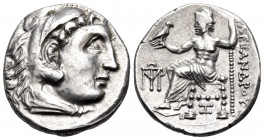 KINGS OF MACEDON. Alexander III ‘the Great’, 336-323 BC. Drachm (Silver, 17 mm, 4.20 g, 12 h), struck under Antigonos I Monopthalomos, Abydos, c. 310-...