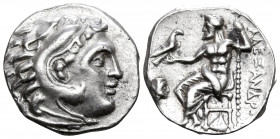 KINGS OF MACEDON. Alexander III ‘the Great’, 336-323 BC. Drachm (Silver, 18 mm, 4.77 g, 9 h), struck under Antigonos I Monophthalmos, Abydos, c. 310-3...
