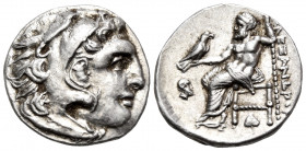 KINGS OF MACEDON. Alexander III ‘the Great’, 336-323 BC. Drachm (Silver, 17 mm, 4.23 g, 12 h), Abydos, under Antigonos I Monophthalmos, c. 310-301. He...