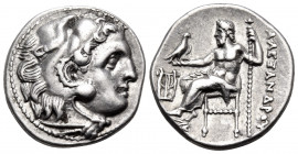 KINGS OF MACEDON. Alexander III ‘the Great’, 336-323 BC. Drachm (Silver, 17 mm, 4.32 g, 11 h), Kolophon, under Philip III, c. 323-319. Head of youthfu...