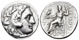 KINGS OF MACEDON. Alexander III ‘the Great’, 336-323 BC. Drachm (Silver, 17 mm, 4.49 g, 1 h), struck under Antigonos I Monophthalmos, Kolophon, c. 310...