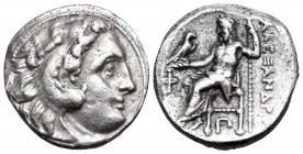 KINGS OF MACEDON. Alexander III ‘the Great’, 336-323 BC. Drachm (Silver, 17 mm, 4.76 g), struck under Antigonos I Monophthalmos, Kolophon, c. 310-301....