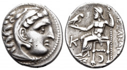 KINGS OF MACEDON. Alexander III ‘the Great’, 336-323 BC. Drachm (Silver, 18 mm, 4.37 g, 1 h), struck under Antigonos I Monophthalmos, Kolophon, c. 310...