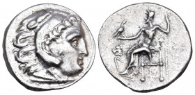 KINGS OF MACEDON. Alexander III ‘the Great’, 336-323 BC. Drachm (Silver, 18 mm, 4.59 g, 11 h), struck under Lysimachos, Kolophon, c. 301/0-300/299. He...