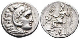 KINGS OF MACEDON. Alexander III ‘the Great’, 336-323 BC. Drachm (Silver, 18 mm, 4.25 g, 11 h), struck posthumously under Lysimachos, Kolophon, c. 301-...