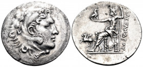 KINGS OF MACEDON. Alexander III ‘the Great’, 336-323 BC. Tetradrachm (Silver, 32 mm, 16.28 g, 12 h), struck posthumously, Alabanda, year E = 5 = 165-1...