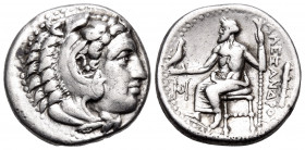 KINGS OF MACEDON. Alexander III ‘the Great’, 336-323 BC. Drachm (Silver, 17 mm, 4.21 g, 12 h), Sardes, c. 324-323. Head of youthful Herakles to right,...