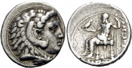KINGS OF MACEDON. Alexander III ‘the Great’, 336-323 BC. Tetradrachm (Silver, 28 mm, 17.06 g, 6 h), uncertain mint in southwestern Asia Minor, possibl...
