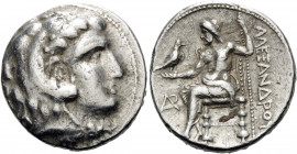 KINGS OF MACEDON. Alexander III ‘the Great’, 336-323 BC. Tetradrachm (Silver, 26 mm, 17.21 g, 1 h), Byblos, circa 330-320. Head of youthful Herakles i...