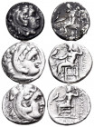 KINGS OF MACEDON. Alexander III ‘the Great’, 336-323 BC. (Silver, 13.42 g). Lot of Three Alexander-Type Drachms. All attractively toned. Very fine or ...