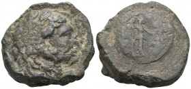 KINGS OF MACEDON. Alexander III ‘the Great’, 336-323 BC. Seal (Lead, 33x10 mm, 83.94 g, 11 h), dies engraved by Pyrgoteles (?). Head of Herakles to ri...