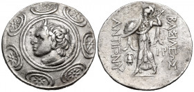 KINGS OF MACEDON. Antigonos II Gonatas, 277/6-239 BC. Tetradrachm (Silver, 31.5 mm, 17.14 g, 11 h), "dramatic style", Amphipolis, circa 252/1-246. Hor...