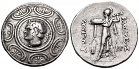 KINGS OF MACEDON. Antigonos III Doson, 229-221 BC. Tetradrachm (Silver, 32 mm, 17.07 g, 12 h), in the types of Antigonos Gonatas, Amphipolis, circa 22...