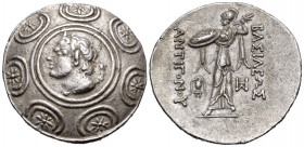KINGS OF MACEDON. Antigonos III Doson, 229-221 BC. Tetradrachm (Silver, 30.5 mm, 17.11 g, 12 h), in the types of Antigonos Gonatas, Amphipolis, circa ...