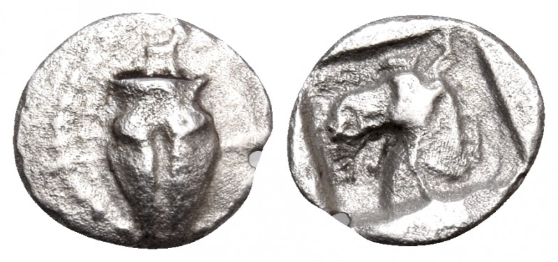 THESSALY. Larissa. Circa 462/1-460 BC. Hemiobol (Silver, 8 mm, 0.32 g, 12 h). Bu...