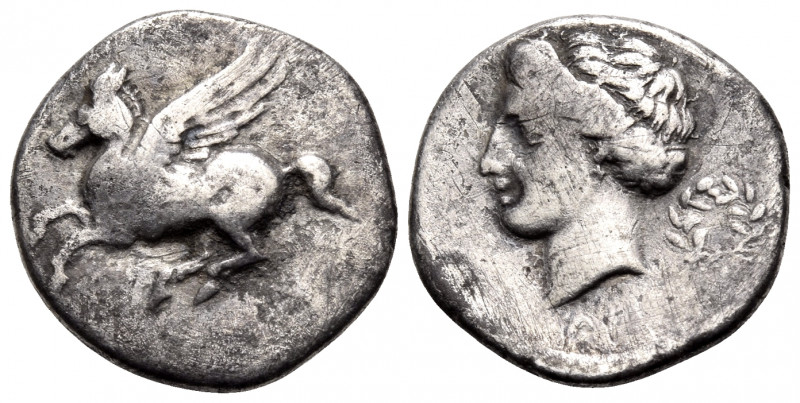 AKARNANIA. Anaktorion. Circa 320-280 BC. Drachm (Silver, 25 mm, 2.40 g, 5 h). Pe...