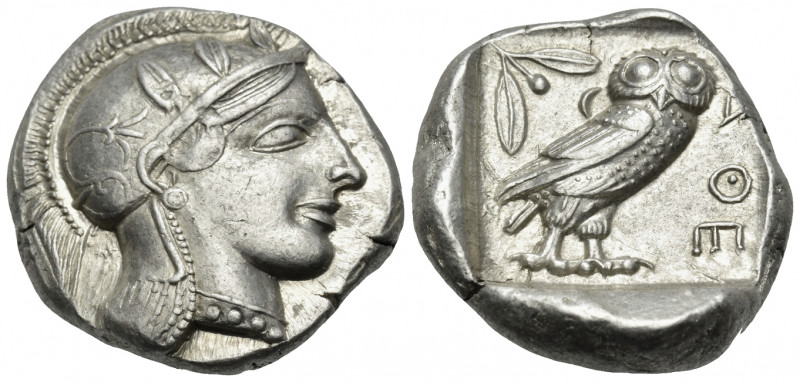 ATTICA. Athens. Circa 449-404 BC. Tetradrachm (Silver, 25.5 mm, 17.20 g, 7 h), m...