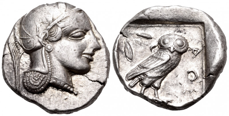 ATTICA. Athens. Circa 449-404 BC. Tetradrachm (Silver, 25 mm, 17.19 g, 9 h), mid...