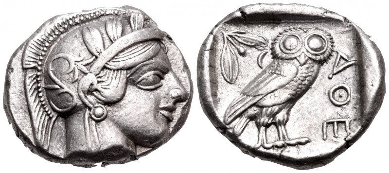 ATTICA. Athens. Circa 449-404 BC. Tetradrachm (Silver, 25 mm, 17.18 g, 5 h), c. ...