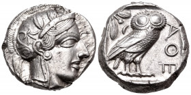 ATTICA. Athens. Circa 449-404 BC. Tetradrachm (Silver, 23 mm, 17.23 g, 10 h), c. 430s. Head of Athena to right, wearing crested Attic helmet adorned w...