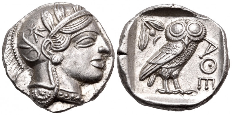 ATTICA. Athens. Circa 449-404 BC. Tetradrachm (Silver, 24 mm, 17.20 g, 5 h), c. ...