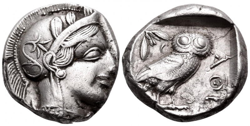 ATTICA. Athens. Circa 449-404 BC. Tetradrachm (Silver, 23 mm, 17.07 g, 9 h), c. ...