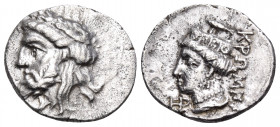 PAPHLAGONIA. Kromna. Circa 340 BC. Drachm (Silver, 17.5 mm, 3.56 g, 11 h), Chian standard. Laureate head of Zeus to left, his hair partially rolled at...