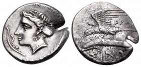 PAPHLAGONIA. Sinope. Circa 330-300 BC. Drachm (Silver, 20 mm, 5.87 g, 5 h), struck under the magistrate Kreth... Head of the nymph Sinope to left, her...