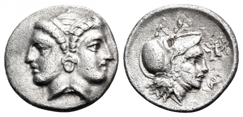 MYSIA. Lampsakos. Circa 390-330 BC. Diobol (Silver, 12 mm, 1.25 g, 6 h). Janifor...