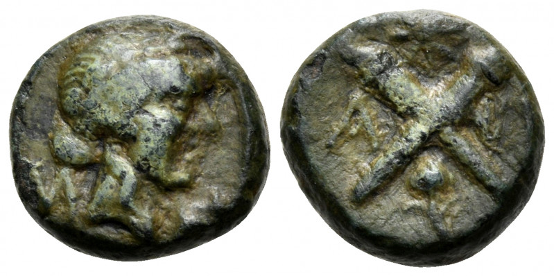 TROAS. Abydos. Circa 280-200 BC. (Bronze, 11.5 mm, 2.30 g, 11 h). Laureate head ...