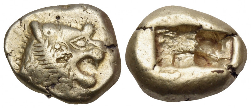 KINGS OF LYDIA. Alyattes II to Kroisos, circa 610-546 BC. Trite (Electrum, 13 mm...
