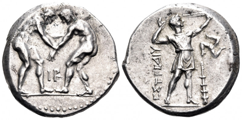 PAMPHYLIA. Aspendos. Circa 325-250 BC. Stater (Silver, 23 mm, 10.73 g, 12 h). Tw...