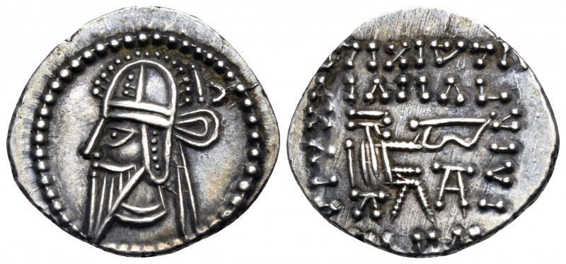 KINGS OF PARTHIA. Vologases VI, circa 208-228. Drachm (Silver, 20 mm, 3.86 g, 12...