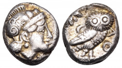 BAKTRIA, Pre-Seleukid Era. Sophytes, circa 305-294 BC. Hemidrachm (Silver, 11 mm, 1.57 g, 11 h), imitating Athens, uncertain mint in the Oxus Region, ...