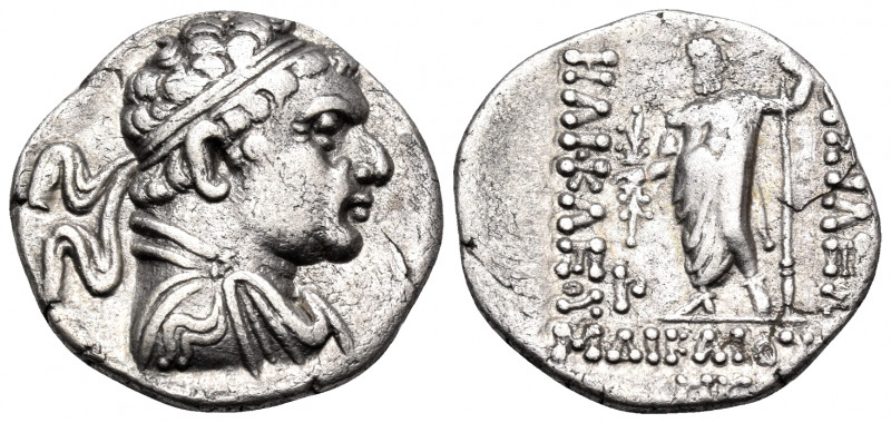 BAKTRIA, Greco-Baktrian Kingdom. Heliokles, circa 145-130 BC. Drachm (Silver, 18...