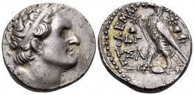 PTOLEMAIC KINGS OF EGYPT. Ptolemy VI Philometor, first reign, 180-164 BC. Tetradrachm (Silver, 25 mm, 14.22 g, 12 h), Salamis in Cyprus, year Γ (3) = ...