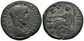 THRACE. Bizya. Philip I, 244-249. (Bronze, 28 mm, 12.95 g, 1 h). ΑΥΤ Κ Μ ΙΟΥΛ ΦΙΛΙΠΠΟϹ Α(ΥΓ) Laureate, draped and cuirassed bust of Philip I to right....